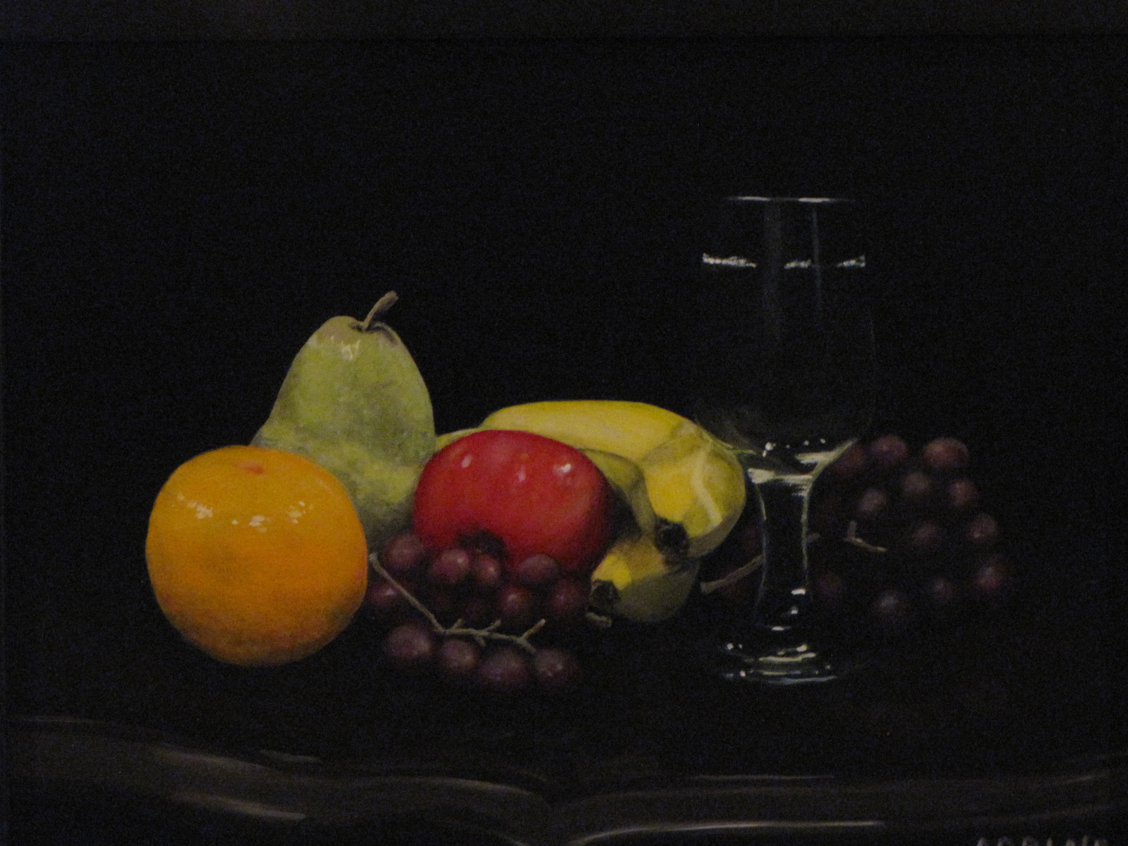 Fruit and Wine 01 - oil on board, 10.75" x 13.5"