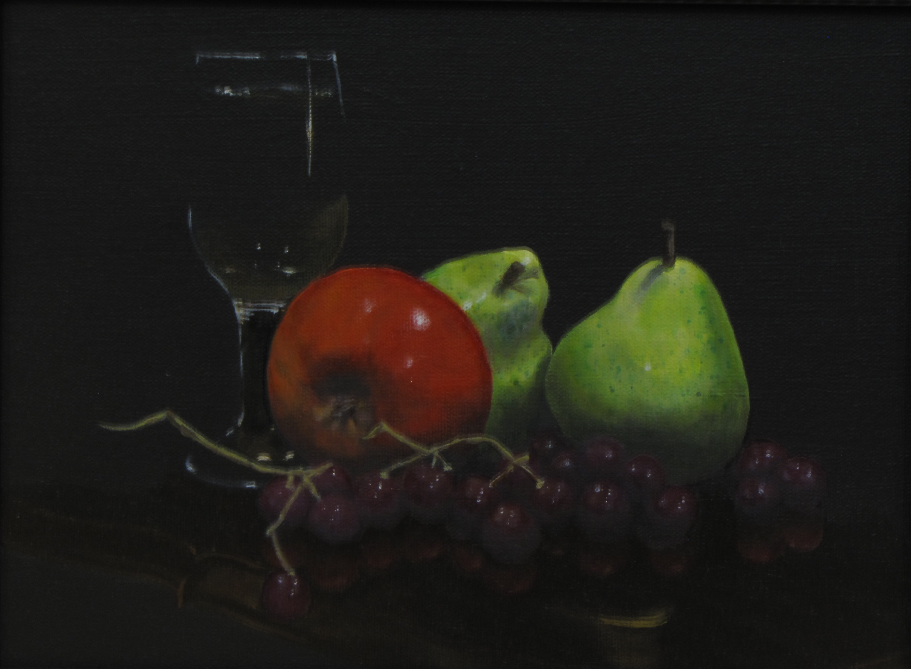 Fruit and Wine 02 - oil on canvas, 9" x 12" - SOLD