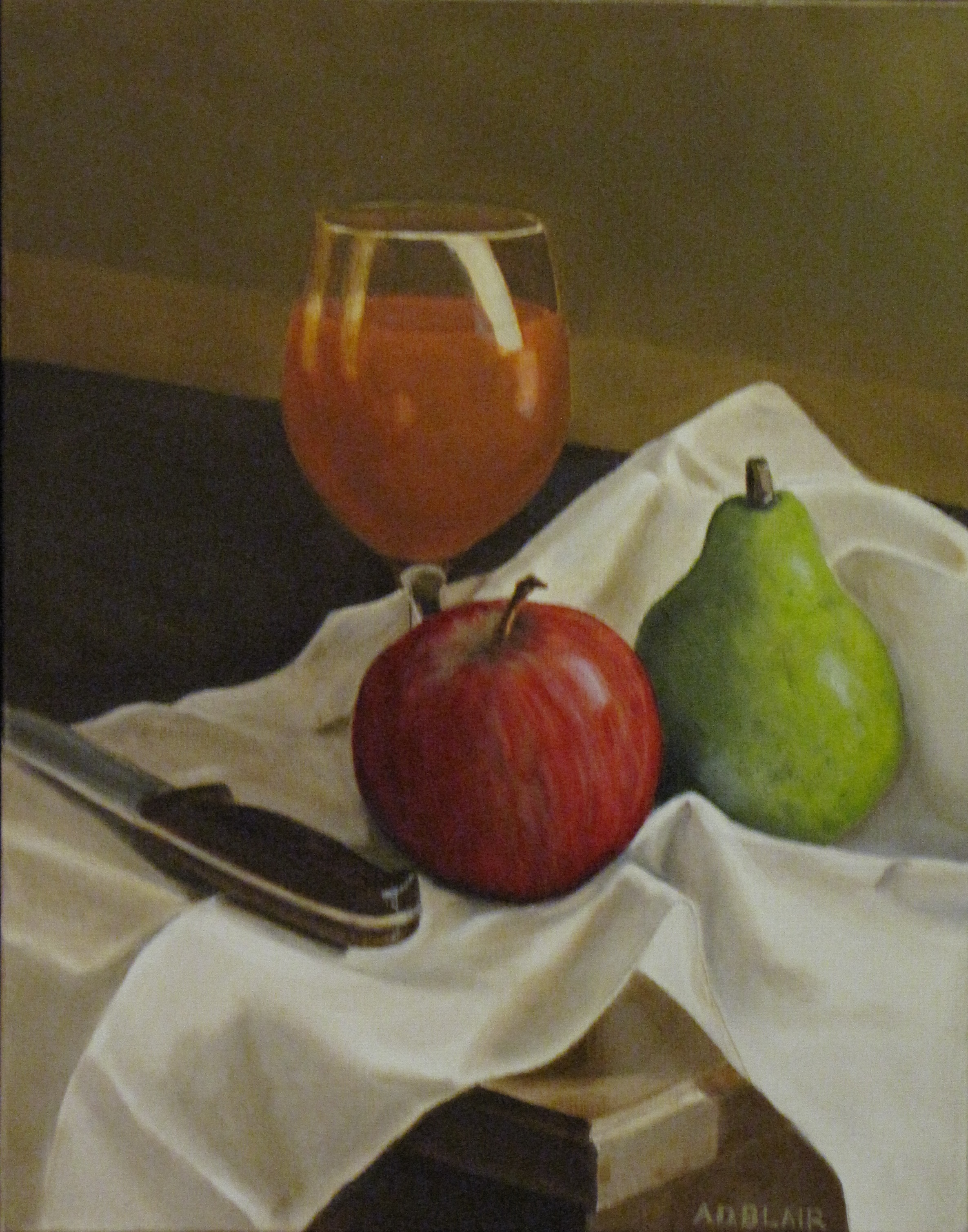 Fruit and Juice - oil on canvas, 11" x 14"
