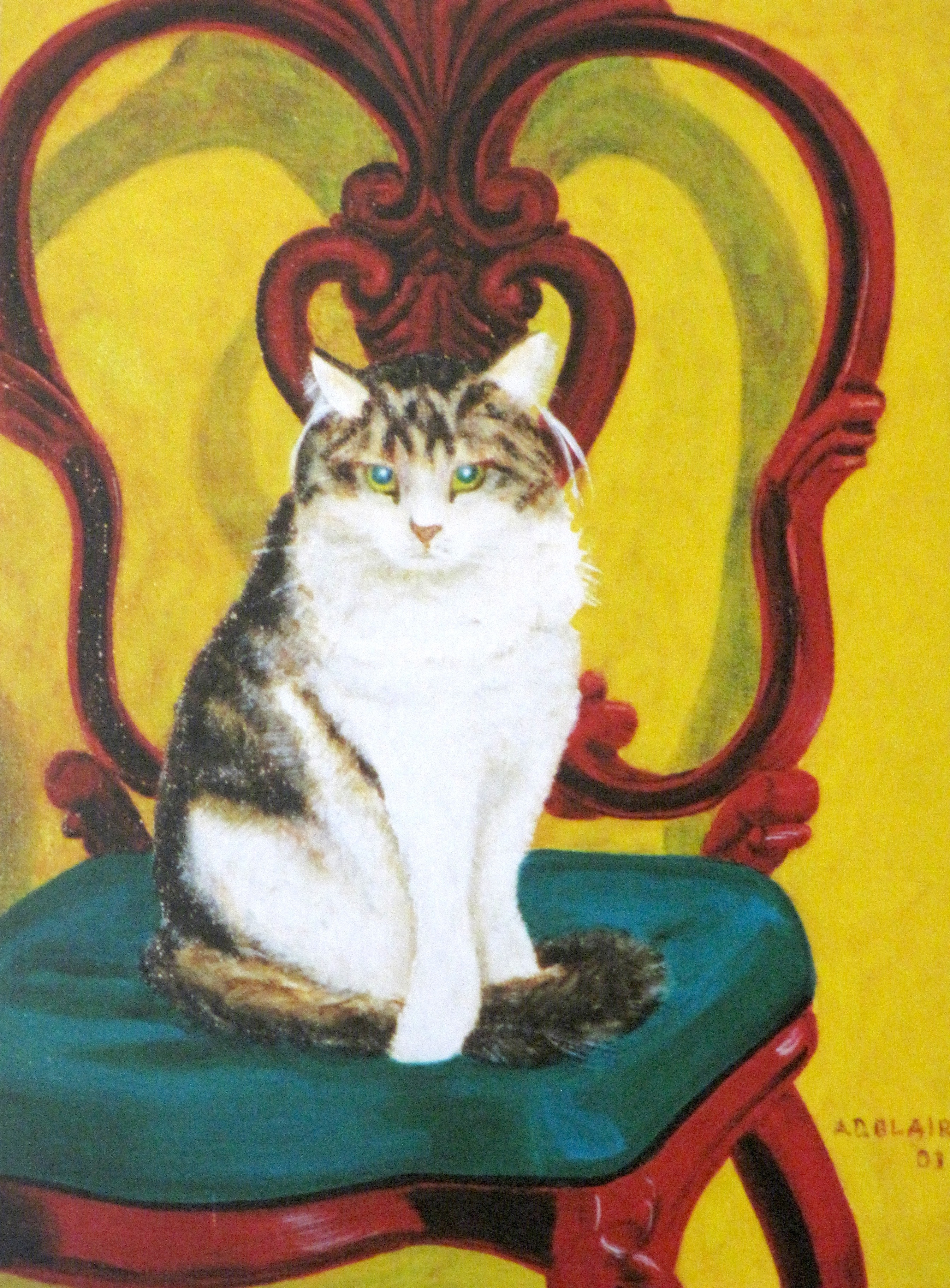 Kitty - oil on canvas board