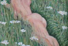 Daisies - oil on canvas, 14" x 18"